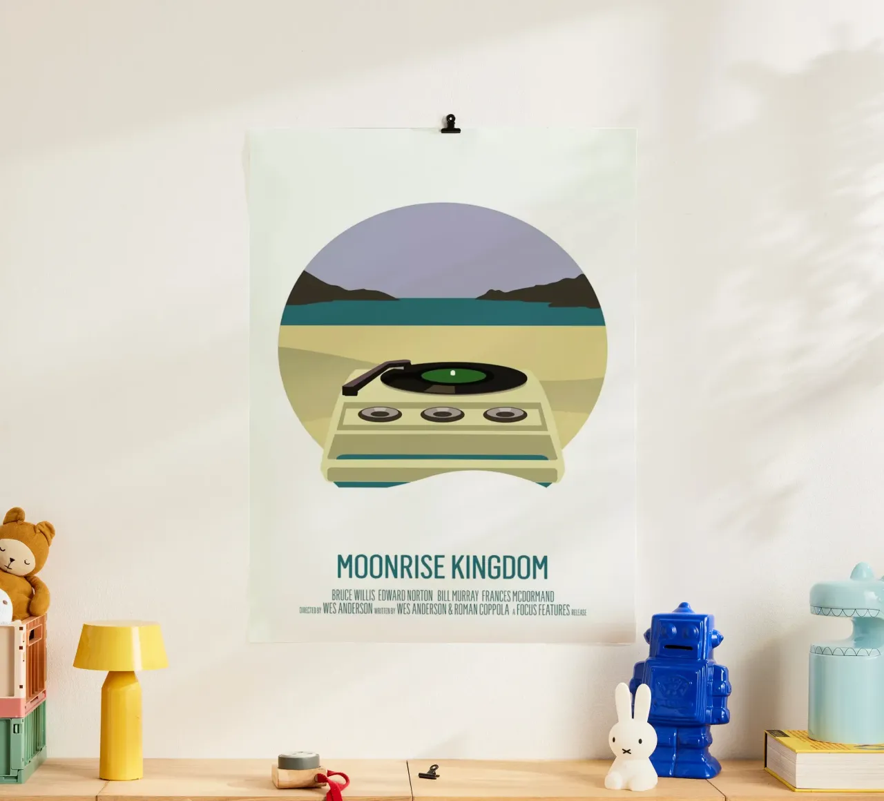 Moonrise Kingdom poster con telaio in alluminio da Bruno Morphet