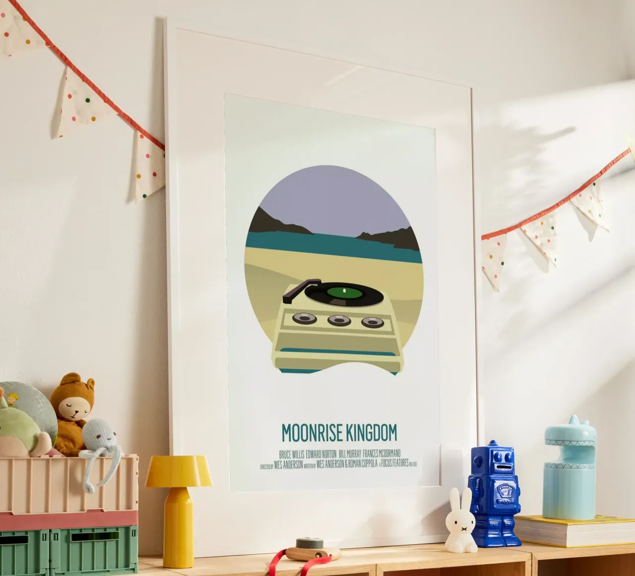 Moonrise Kingdom poster con telaio in alluminio da Bruno Morphet