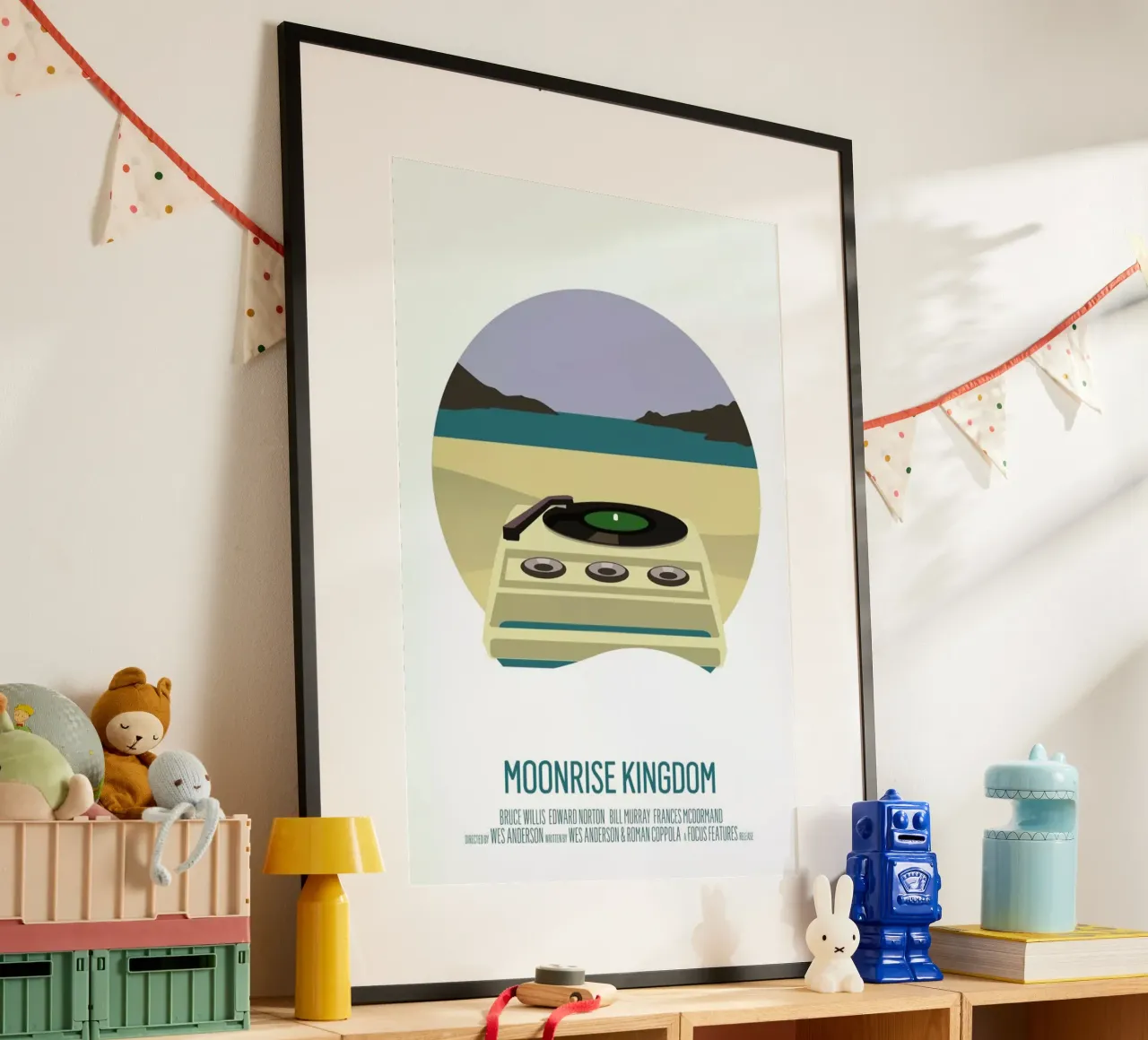 Moonrise Kingdom poster con telaio in alluminio da Bruno Morphet