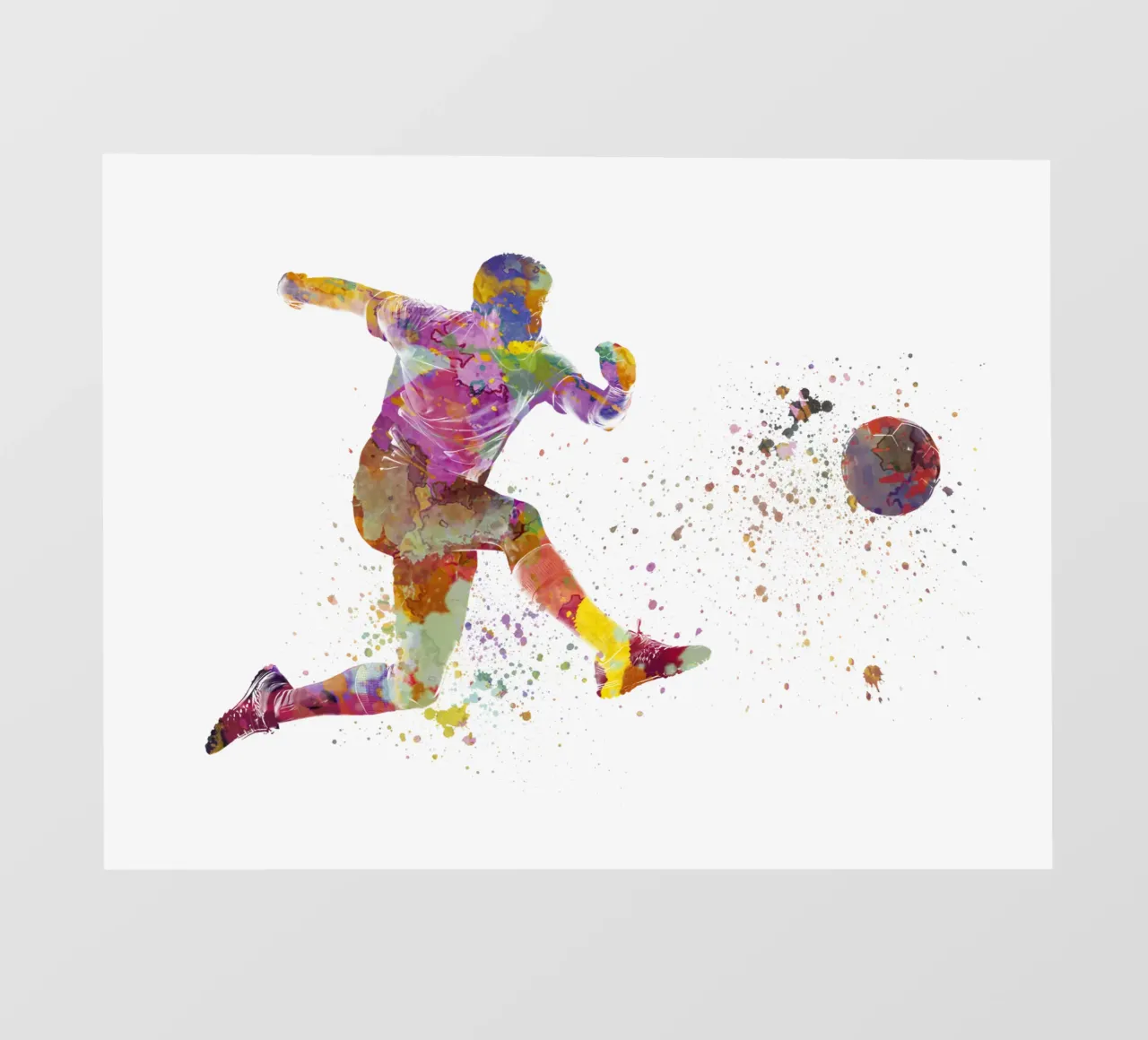 Giocatore di calcio ad acquerello pellicola backlit da ⚽ Sports Pulse