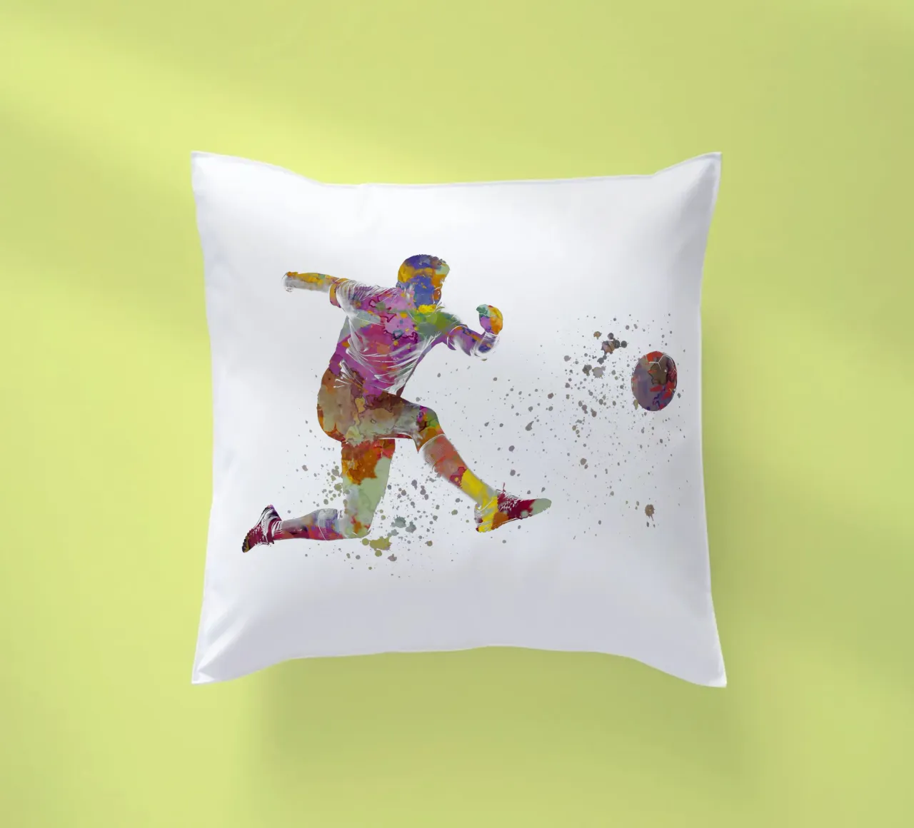 Giocatore di calcio ad acquerello cuscino da ⚽ Sports Pulse
