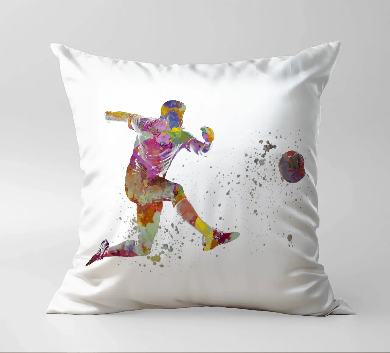 Giocatore di calcio ad acquerello cuscino da ⚽ Sports Pulse