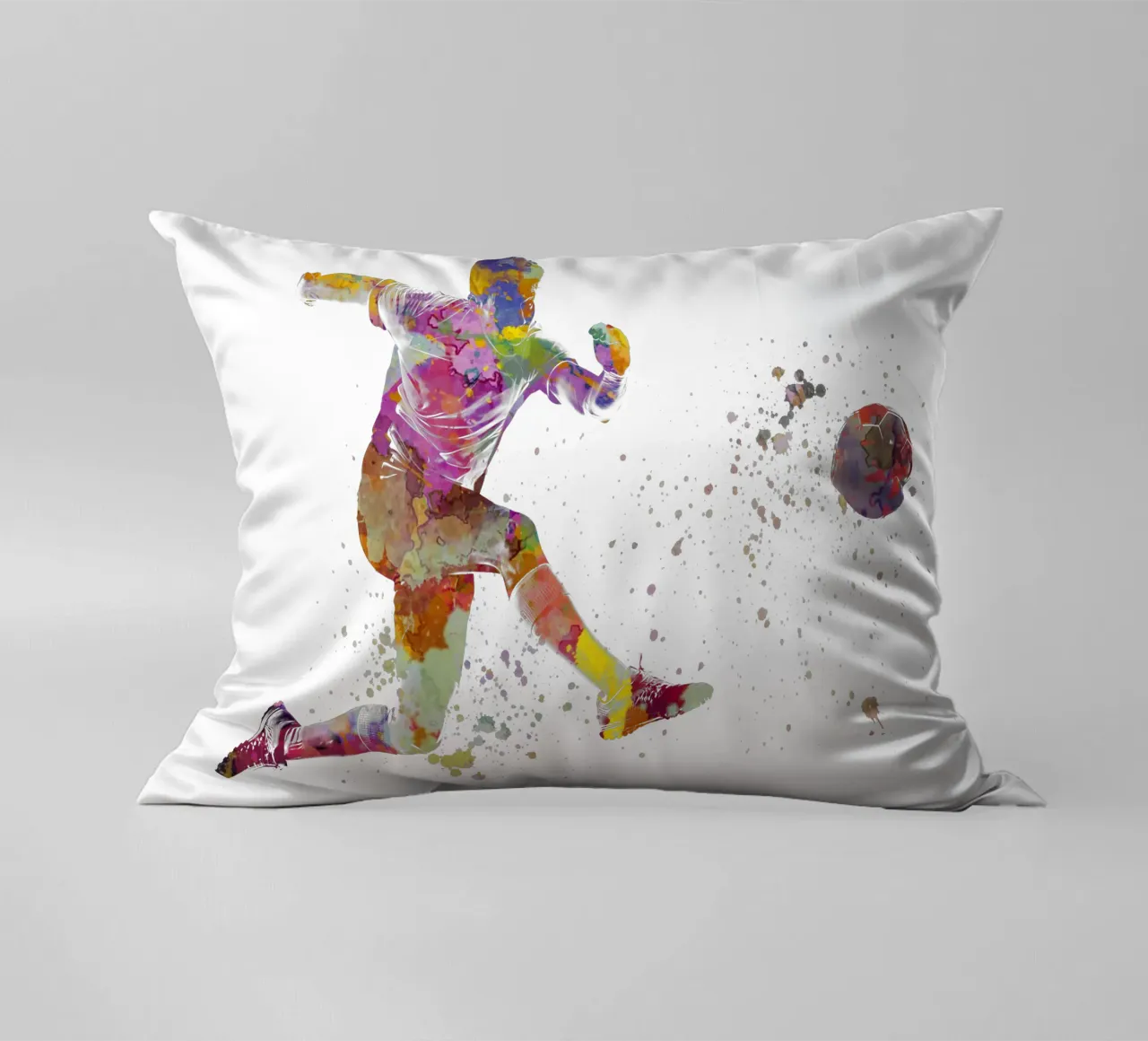 Giocatore di calcio ad acquerello cuscino da ⚽ Sports Pulse