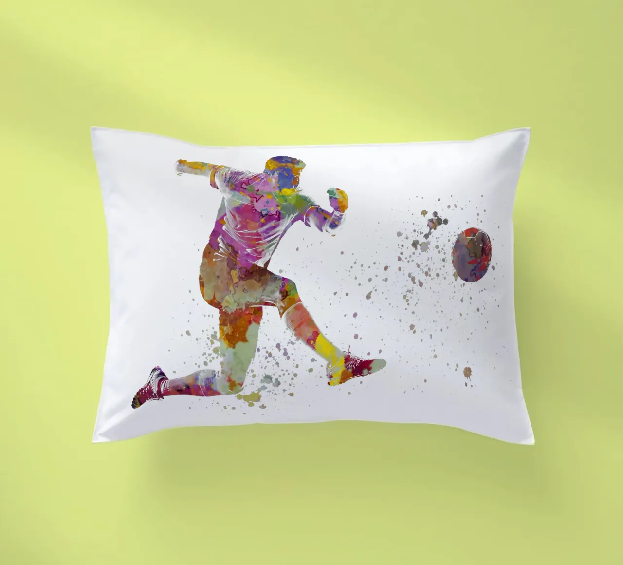 Giocatore di calcio ad acquerello cuscino da ⚽ Sports Pulse
