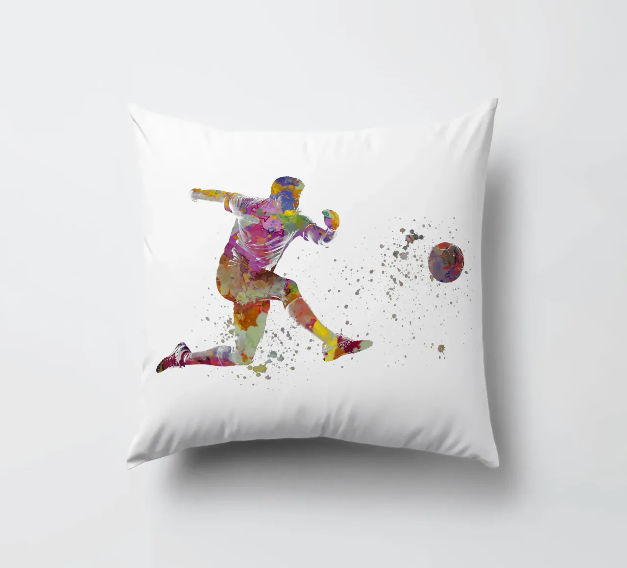 Giocatore di calcio ad acquerello cuscino da ⚽ Sports Pulse