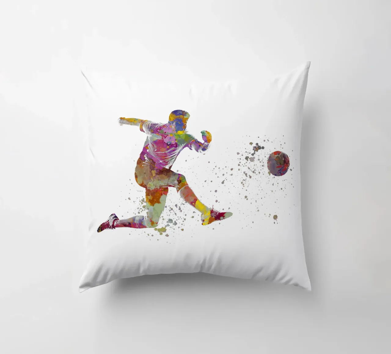 Giocatore di calcio ad acquerello cuscino da ⚽ Sports Pulse