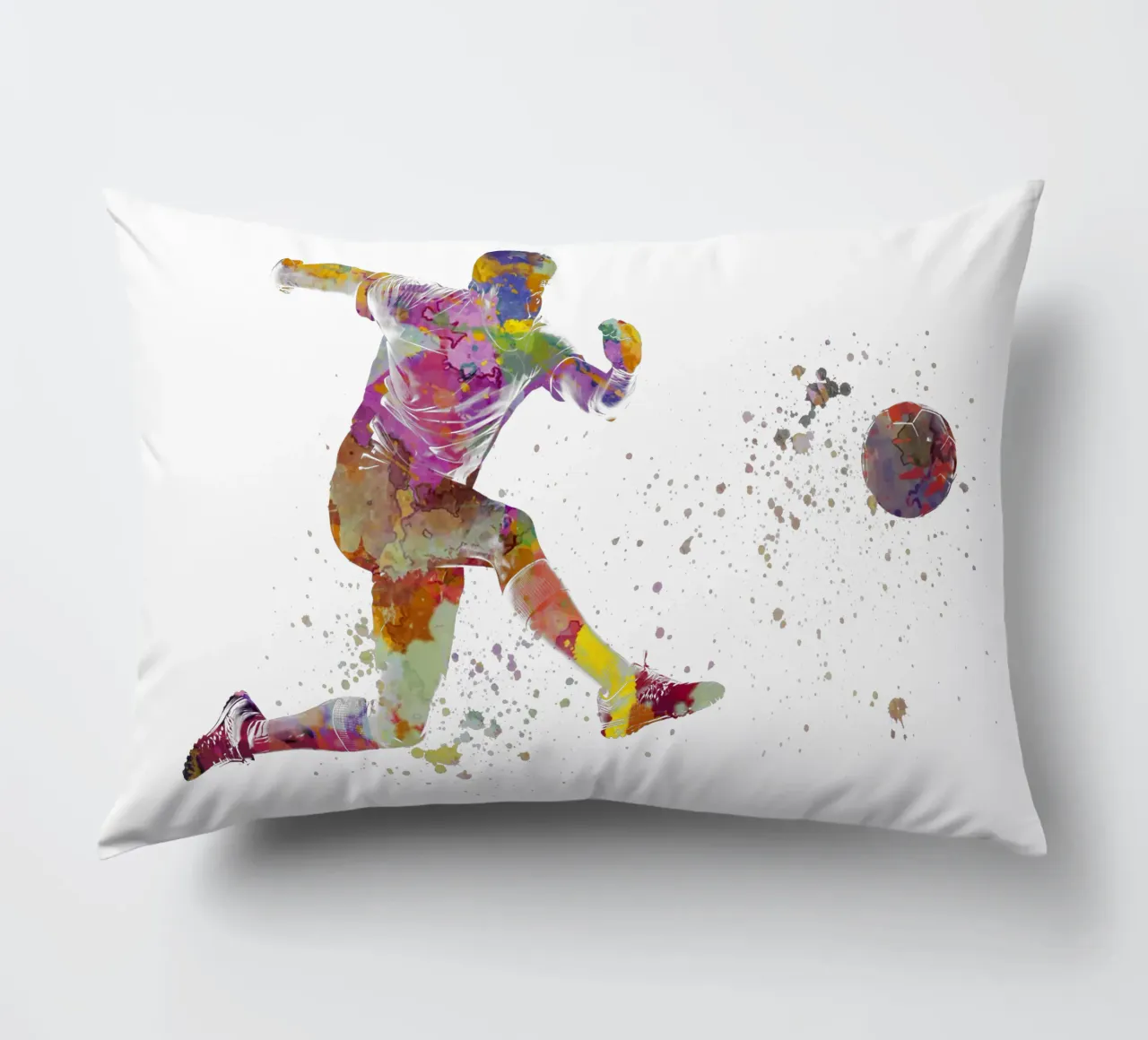 Giocatore di calcio ad acquerello cuscino da ⚽ Sports Pulse