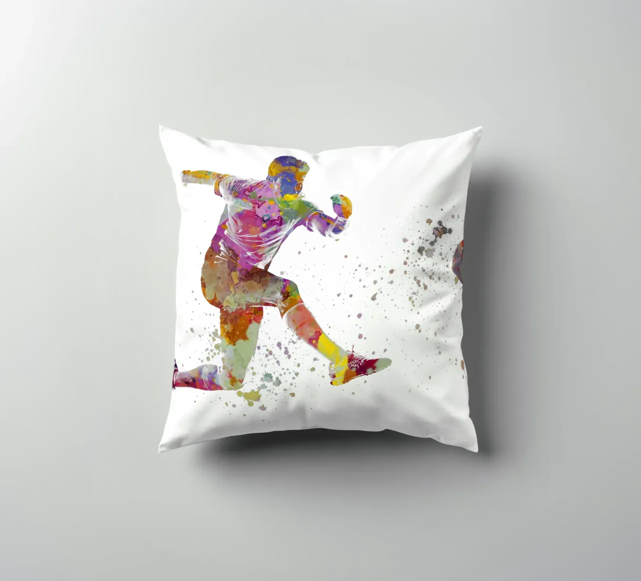 Giocatore di calcio ad acquerello cuscino da ⚽ Sports Pulse