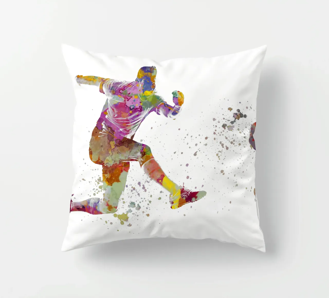 Giocatore di calcio ad acquerello cuscino da ⚽ Sports Pulse
