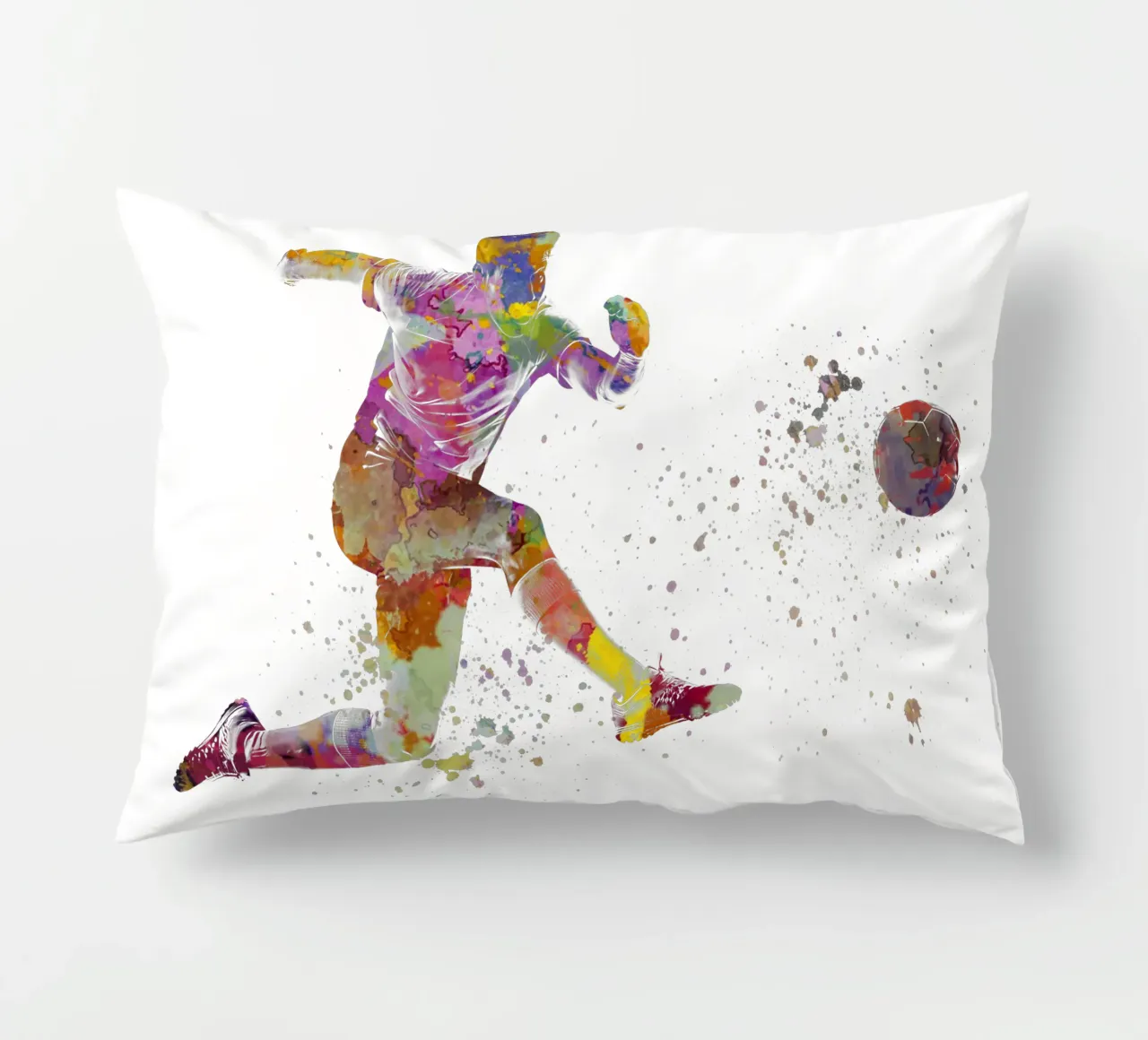 Giocatore di calcio ad acquerello cuscino da ⚽ Sports Pulse