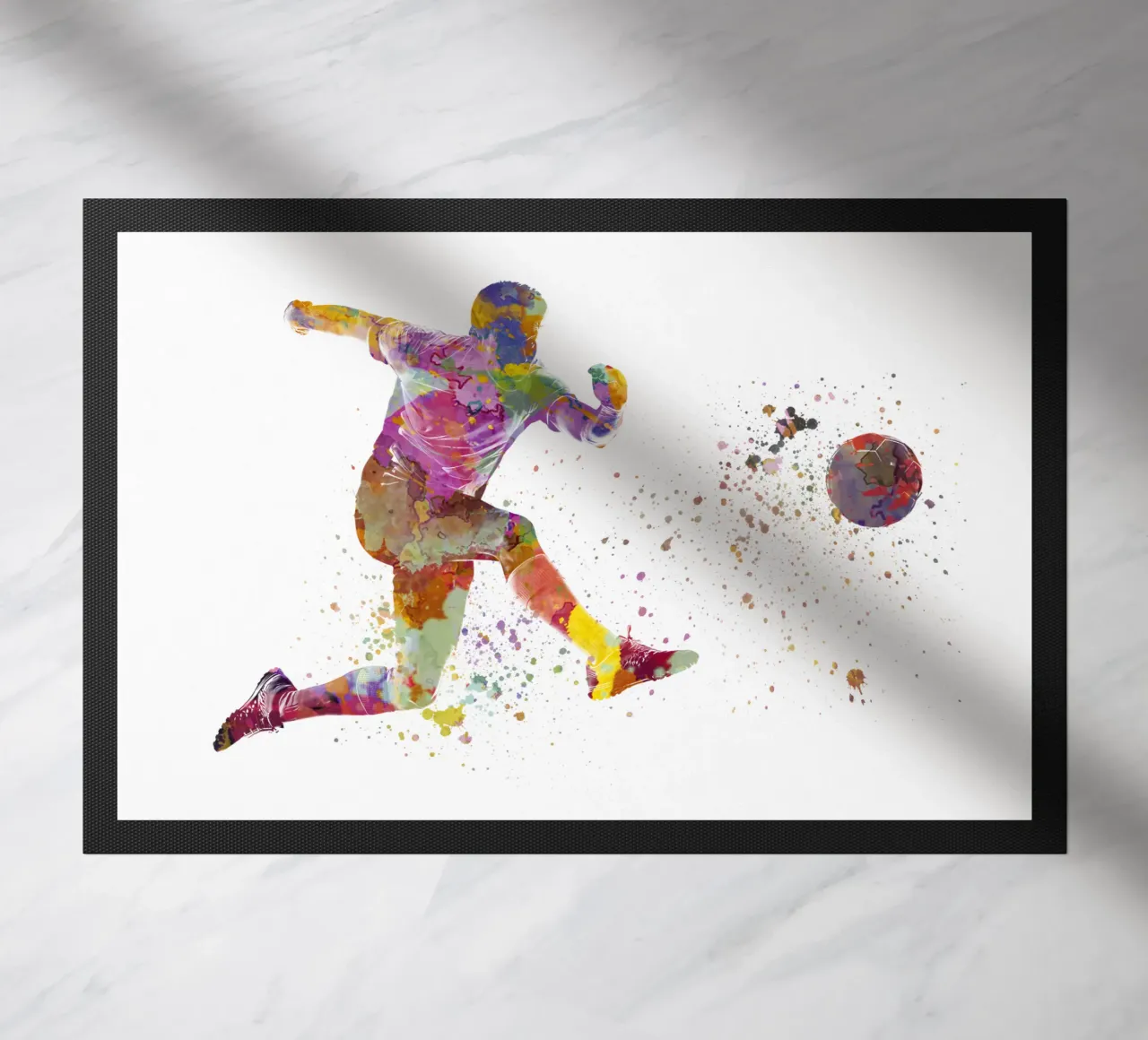 Giocatore di calcio ad acquerello zerbino da ⚽ Sports Pulse