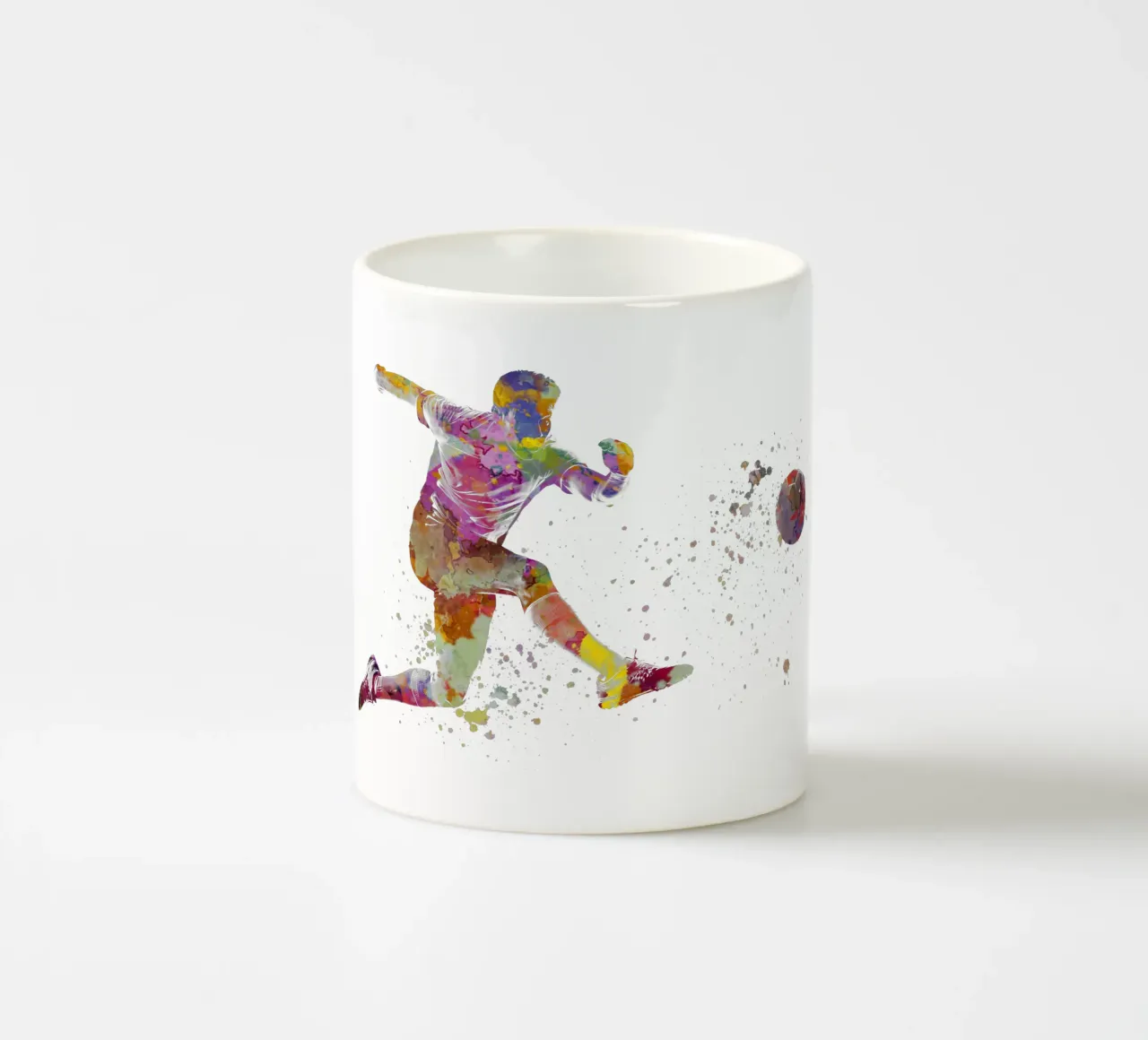 Giocatore di calcio ad acquerello tazza in ceramica da ⚽ Sports Pulse