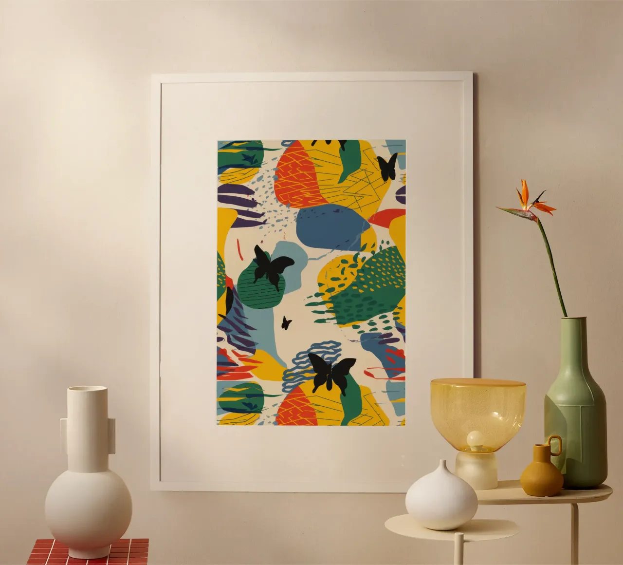 Pajarera abstracta Jive poster de Scaller Stars