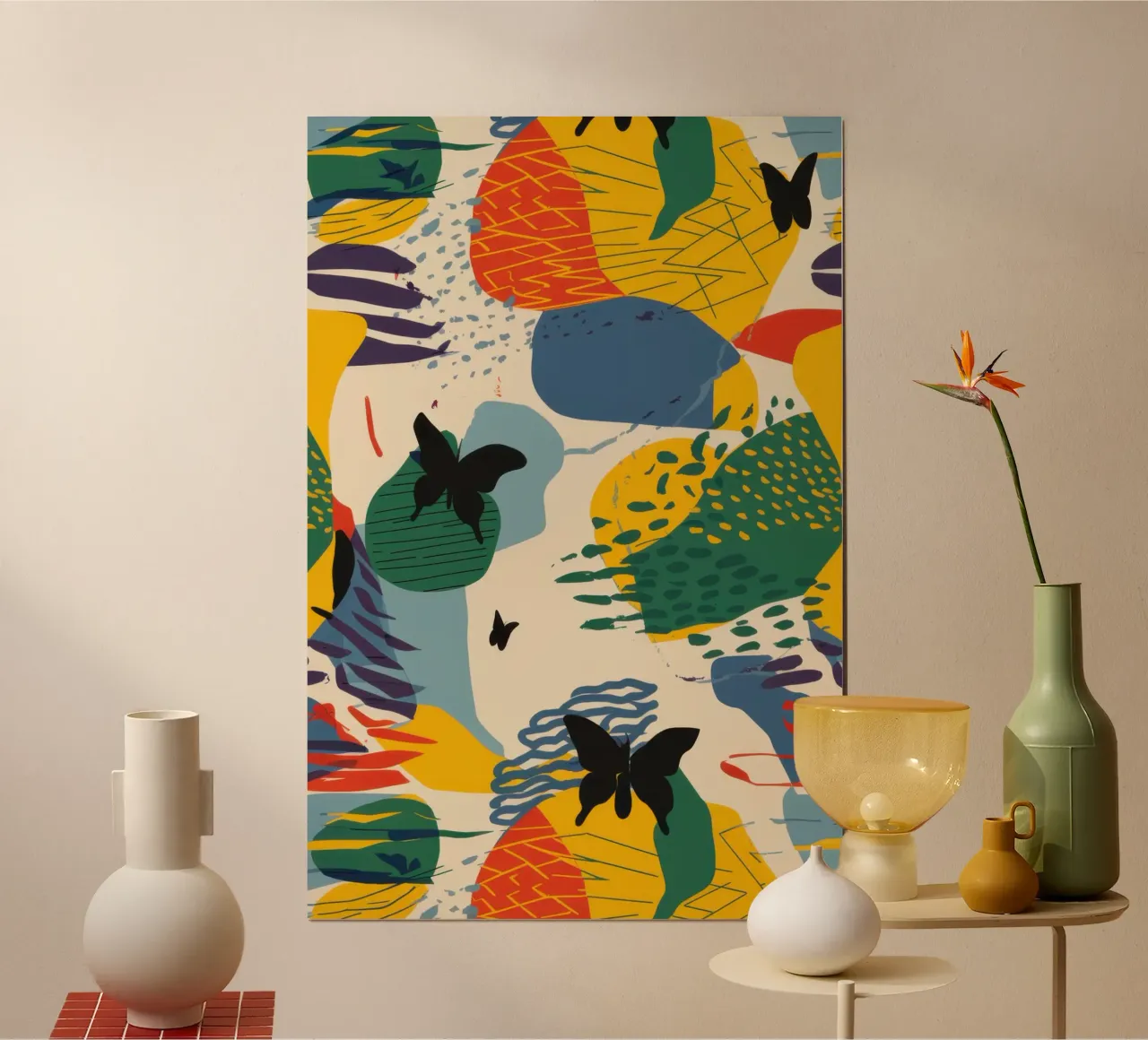 Pajarera abstracta Jive poster de Scaller Stars