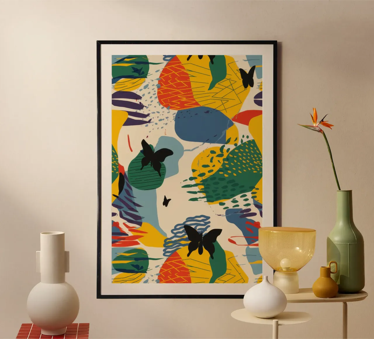 Pajarera abstracta Jive poster de Scaller Stars