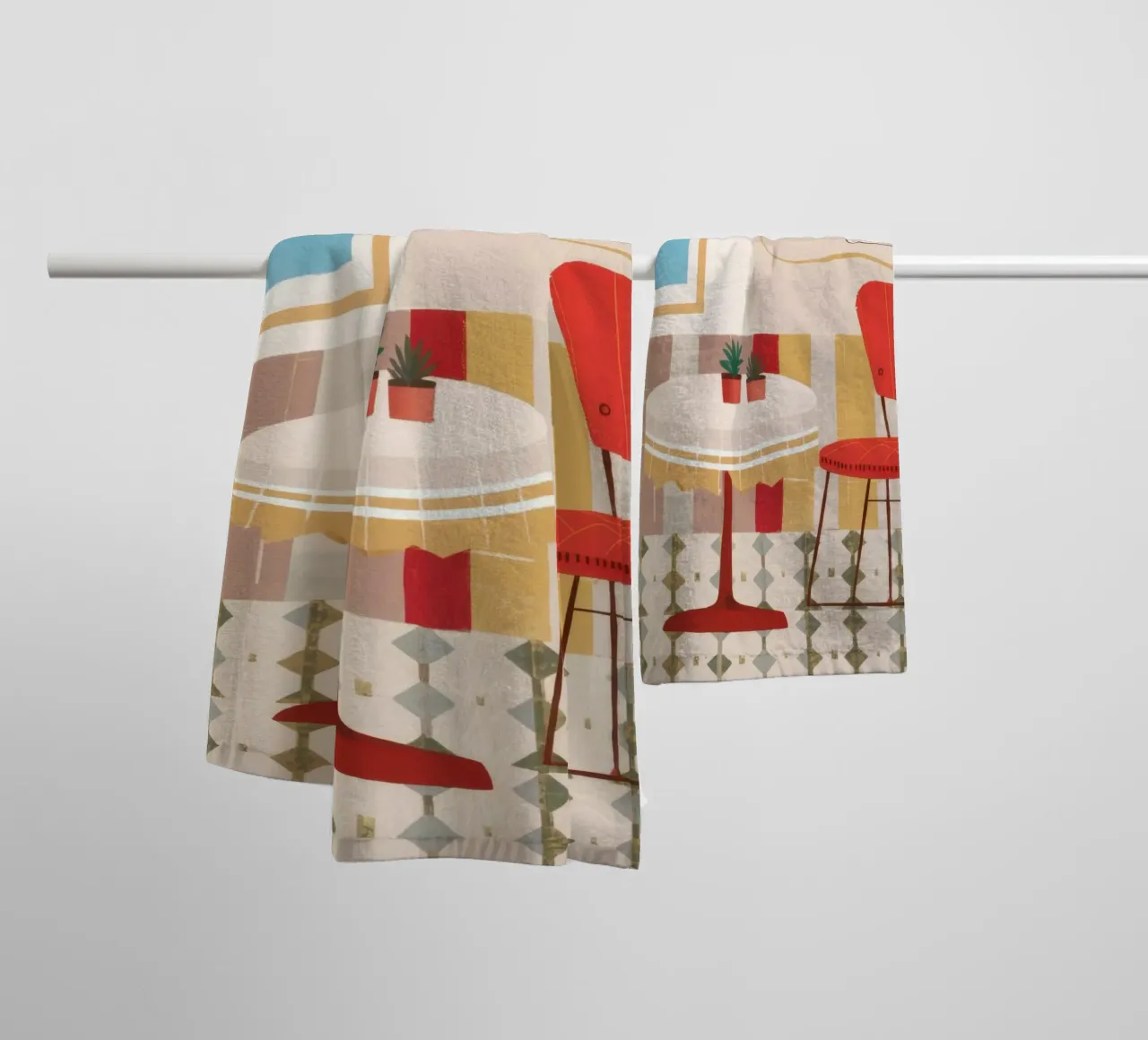 Coin café tranquille serviette de bain de Nova Glaze
