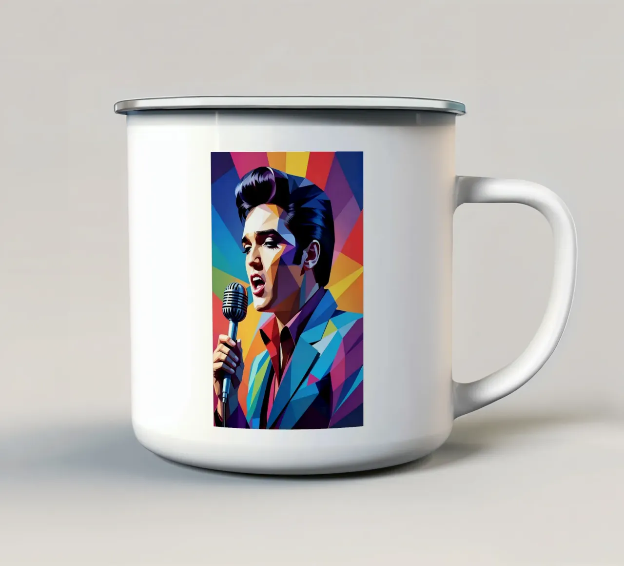 Elvis vocalizzante wpap tazza in smalto da BONANZA