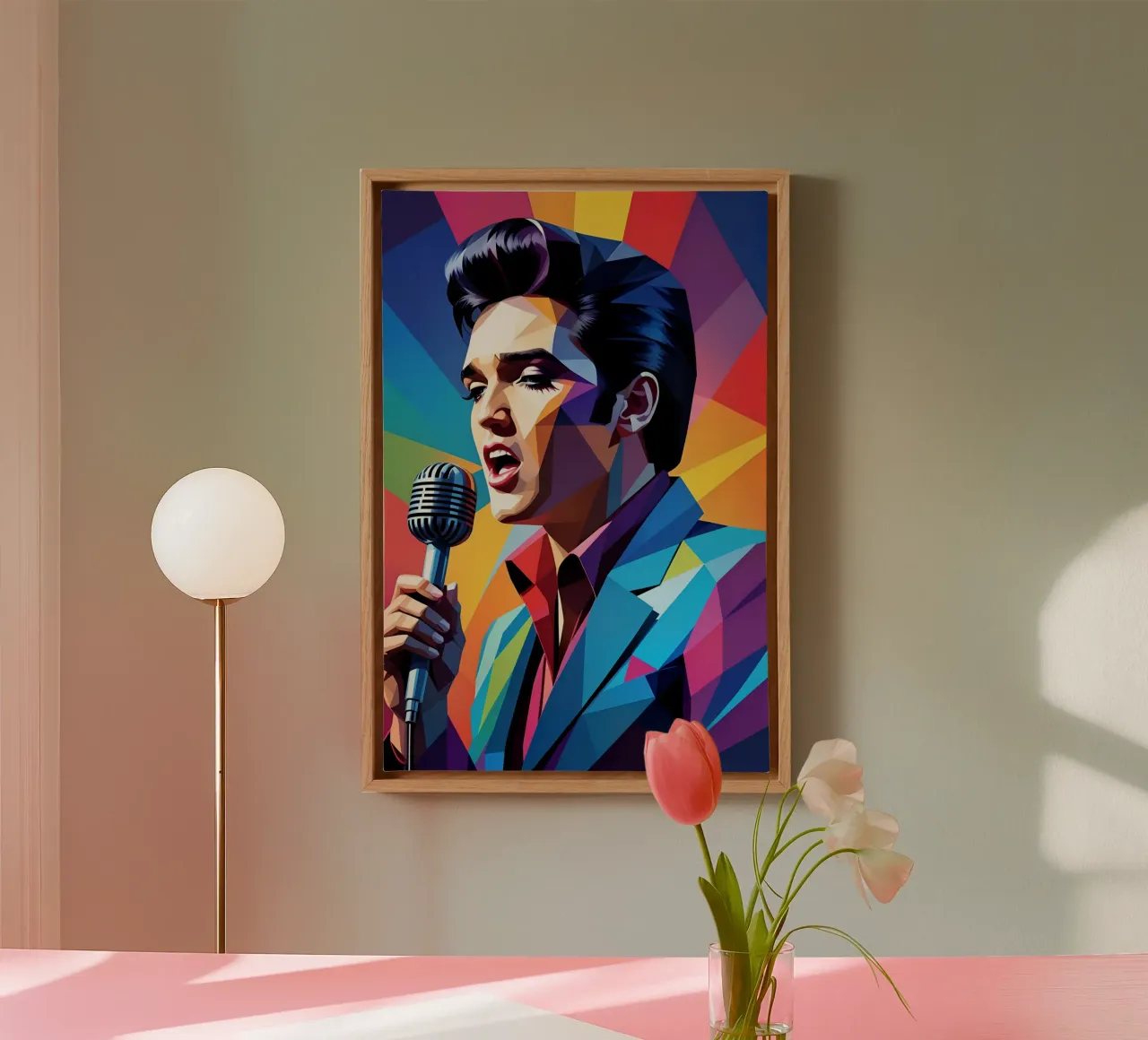 Elvis vocalizzante wpap tela con Cornice a cassetta da BONANZA