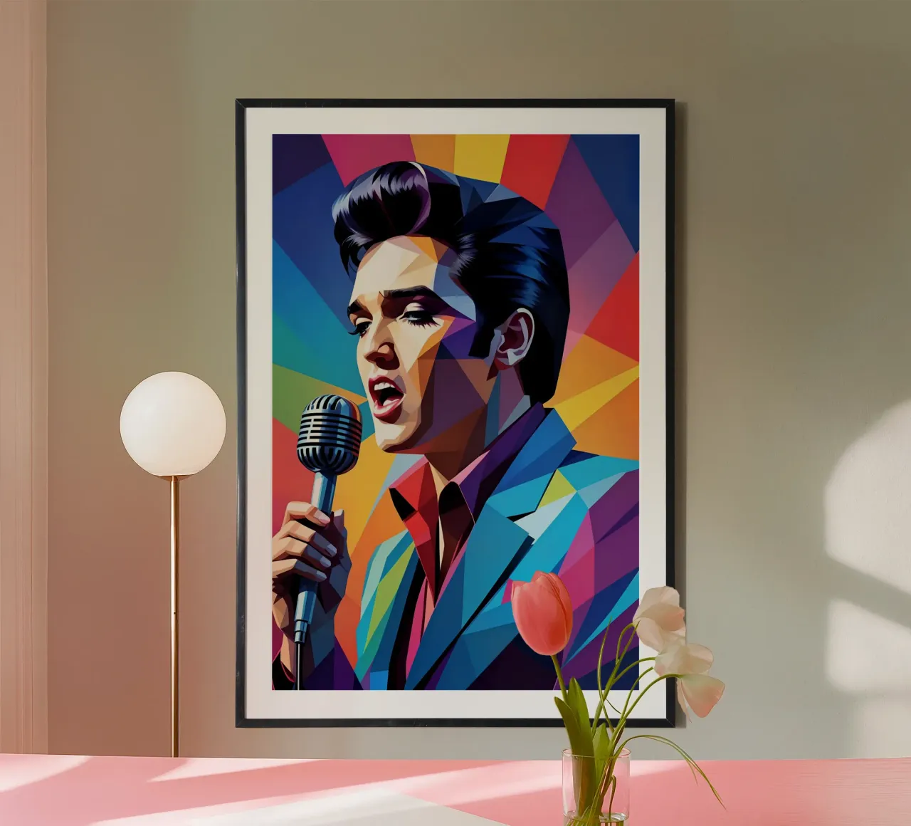 Elvis vocalizzante wpap poster con telaio in alluminio da BONANZA