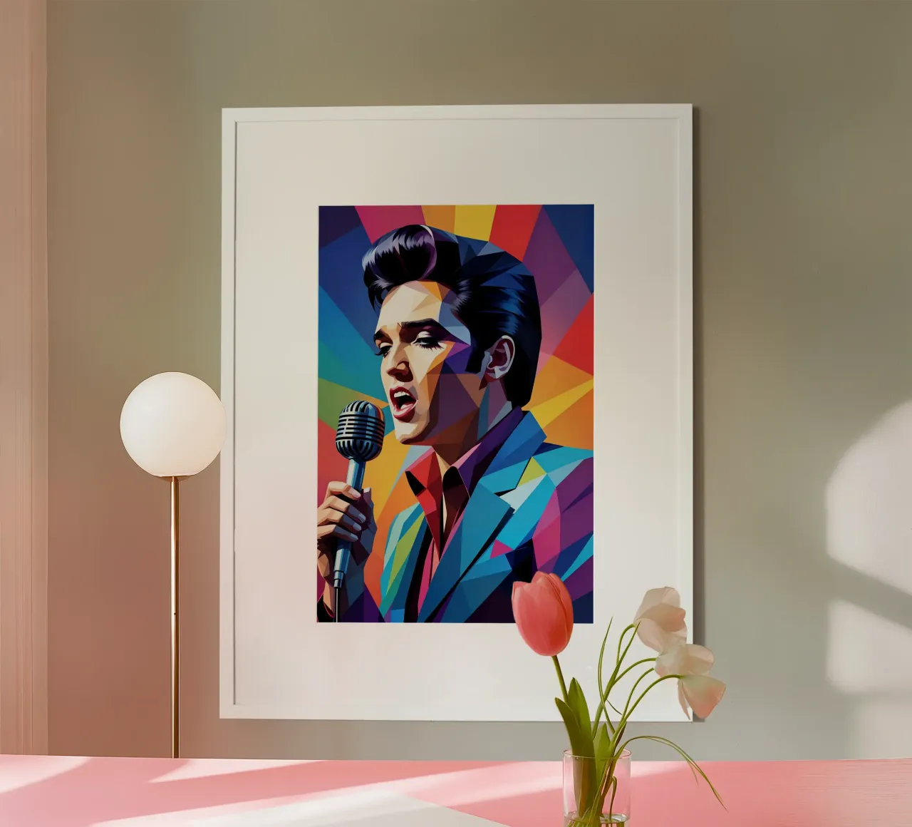 Elvis vocalizzante wpap poster con telaio in alluminio da BONANZA