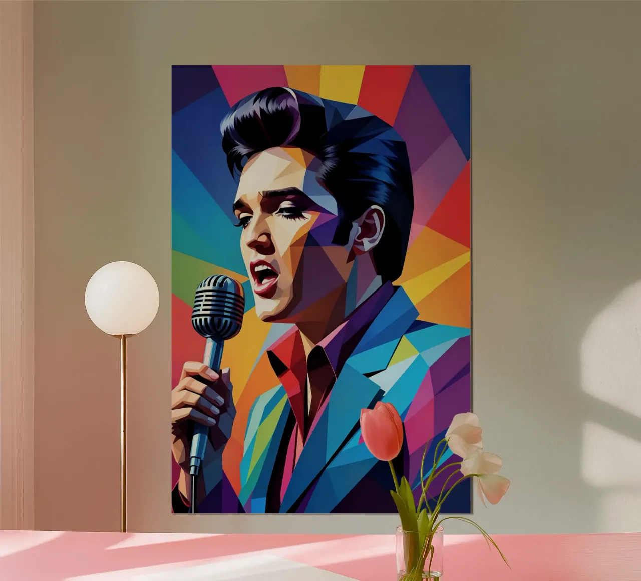 Elvis vocalizzante wpap poster con telaio in alluminio da BONANZA