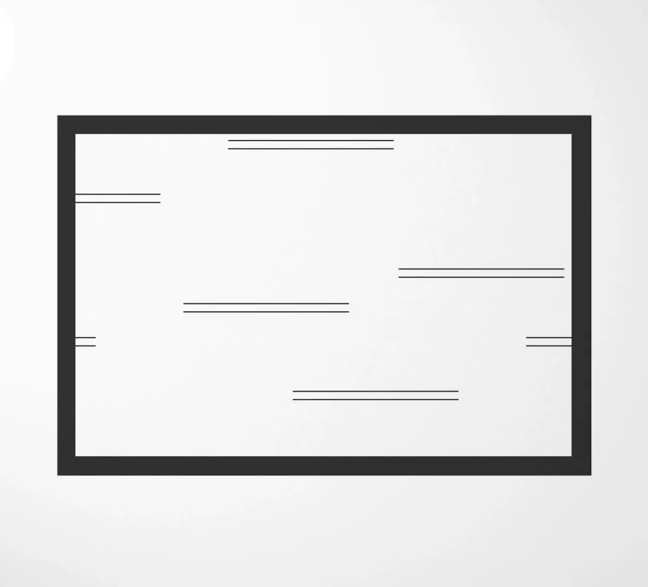 Linee doppie astratte minimali - Nero su bianco zerbino da Beauty in Simplicity