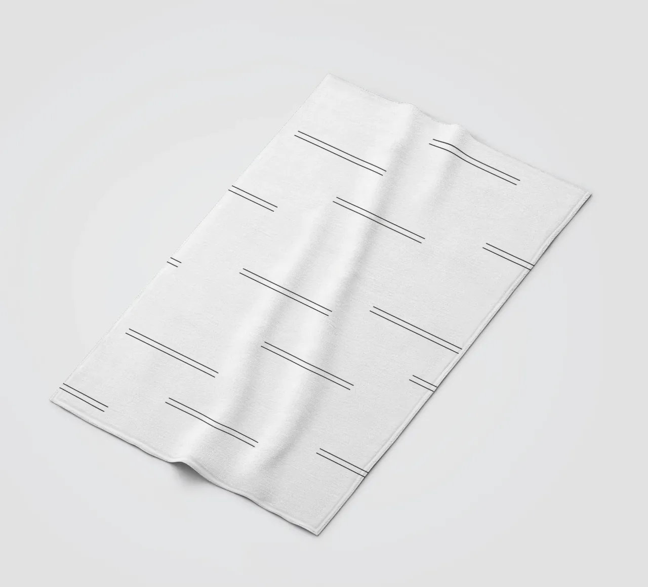 Linee doppie astratte minimali - Nero su bianco coperta in pile da Beauty in Simplicity