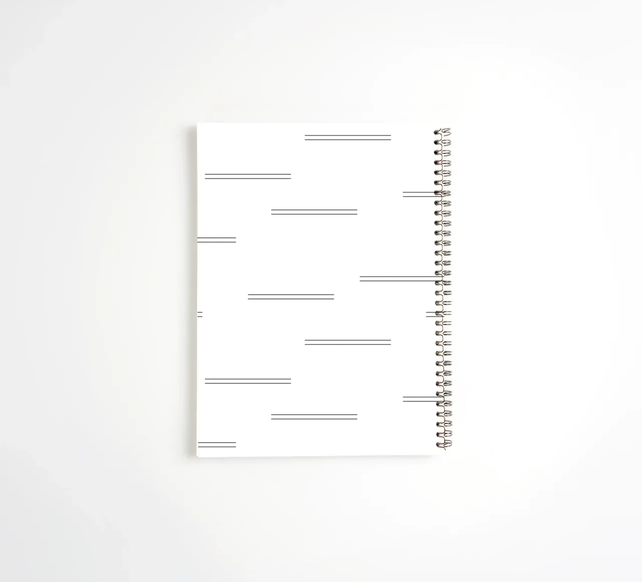 Minimal Abstract Double Lines | Black on White spiral notebook by Beauty in Simplicity
