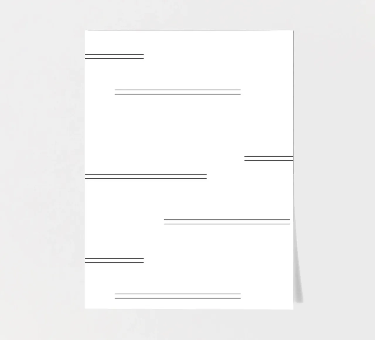 Minimal Abstract Double Lines | Black on White sticker sheet by Beauty in Simplicity