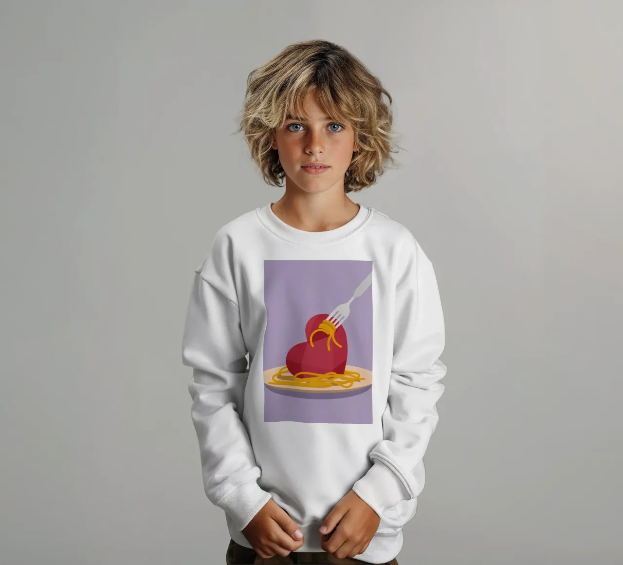 Heart Of Spaghetti felpa bambino da Nova Glaze