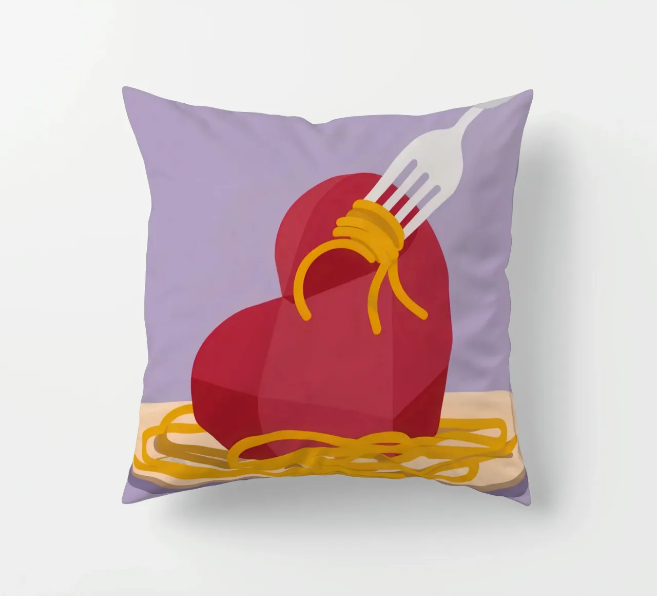 Heart Of Spaghetti cuscino da Nova Glaze