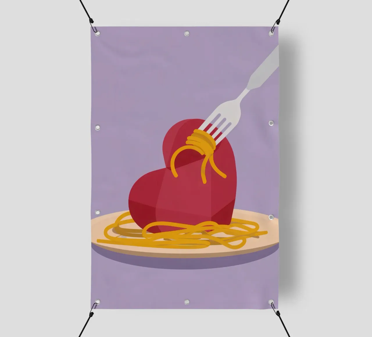 Heart Of Spaghetti telo in pvc da Nova Glaze