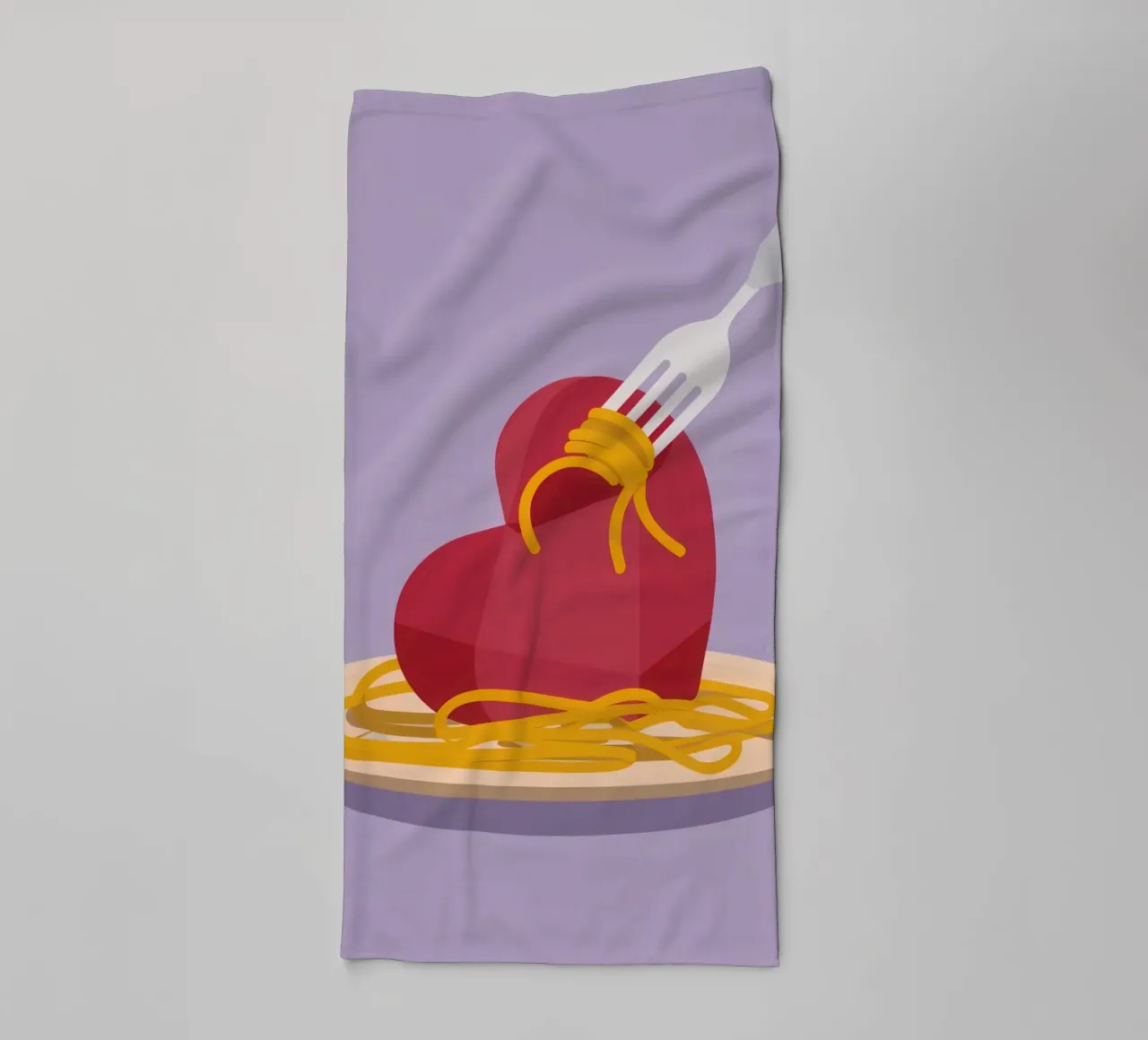 Heart Of Spaghetti asciugamano da bagno da Nova Glaze