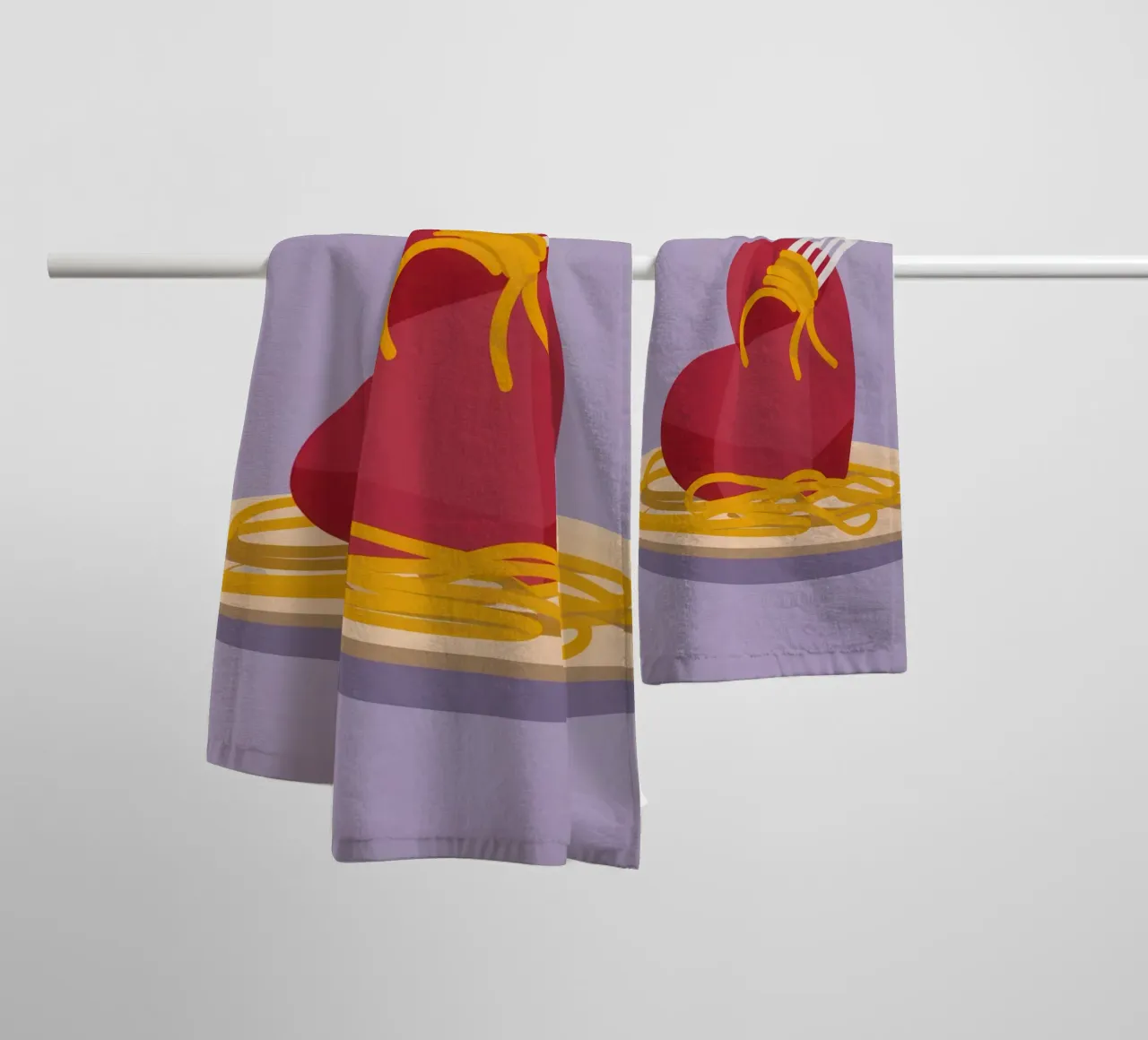 Heart Of Spaghetti asciugamano da bagno da Nova Glaze