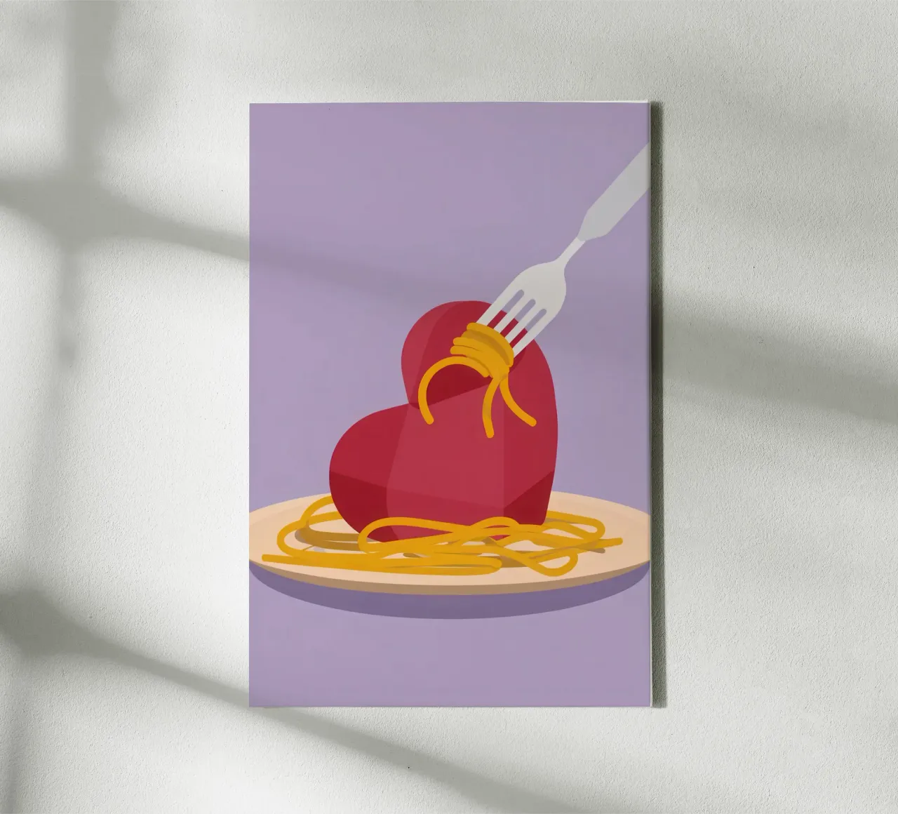 Heart Of Spaghetti tela con Cornice a cassetta da Nova Glaze