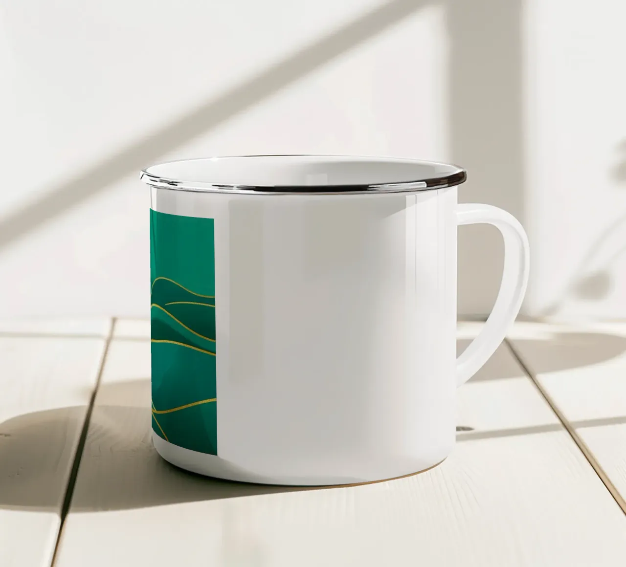 Un viaggio verdeggiante tra le colline: tazza in smalto da Artistic-shop