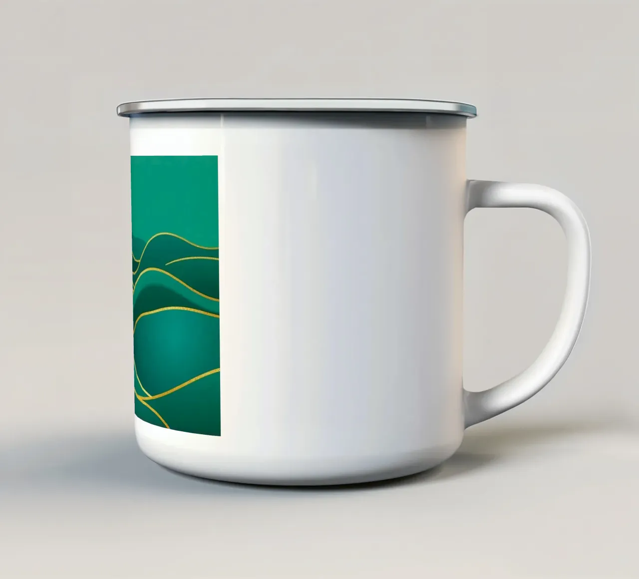 Un viaggio verdeggiante tra le colline: tazza in smalto da Artistic-shop