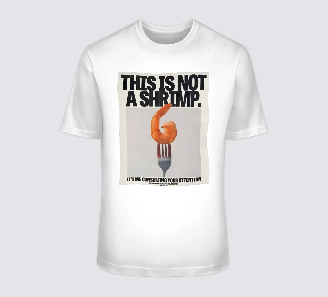 "THIS NOT A SHRIMP" t-shirt da Type & Tape