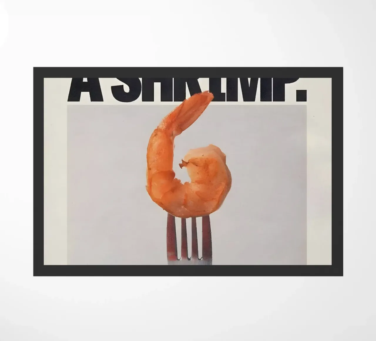 "THIS NOT A SHRIMP" zerbino da Type & Tape