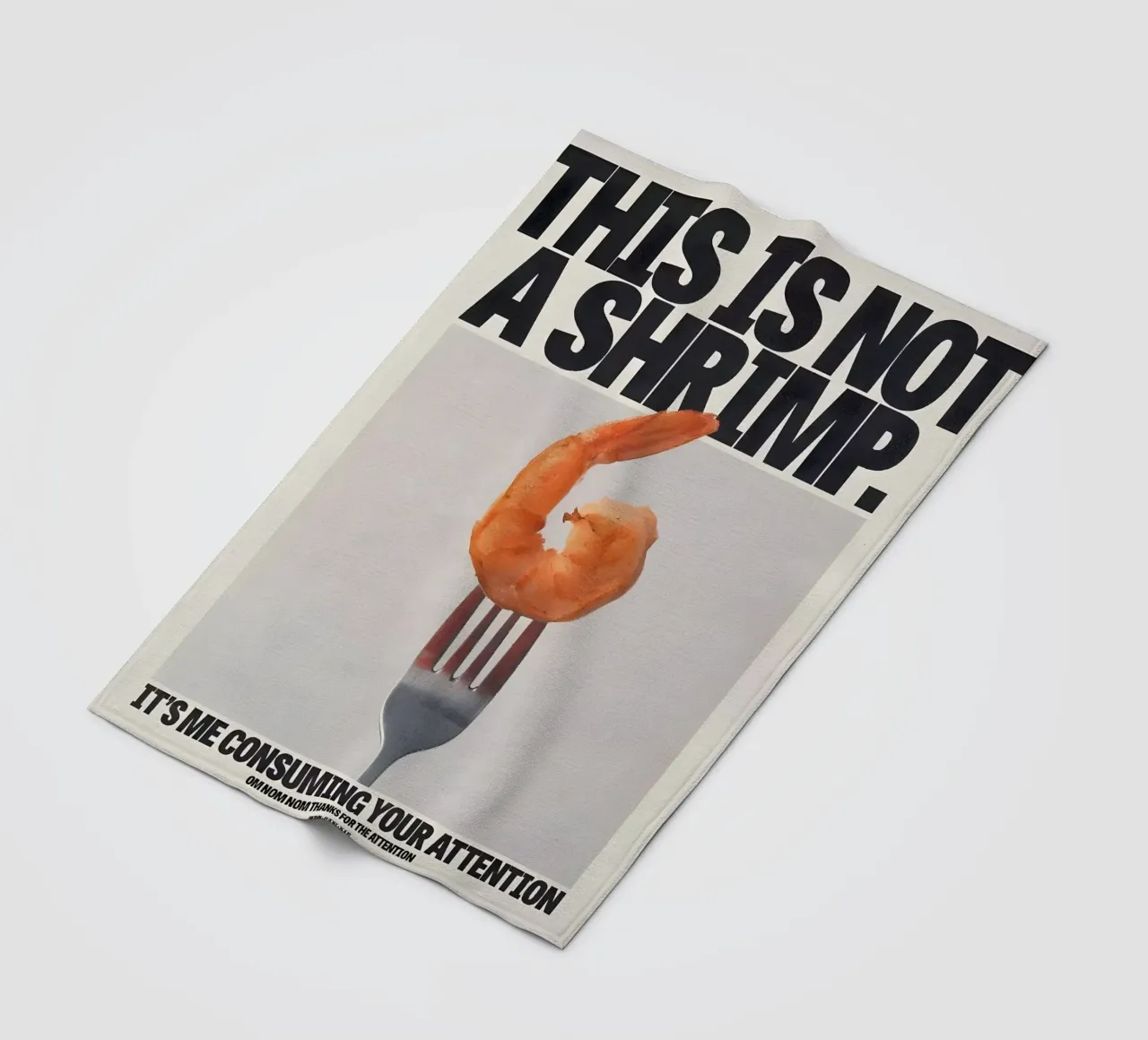 "THIS NOT A SHRIMP" coperta in pile da Type & Tape