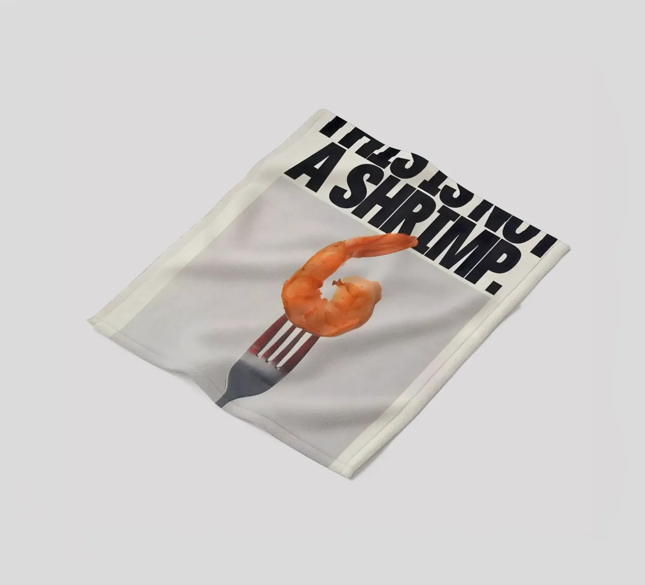 "THIS NOT A SHRIMP" coperta in pile da Type & Tape