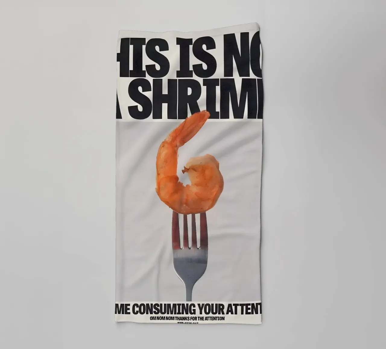 "THIS NOT A SHRIMP" asciugamano da bagno da Type & Tape