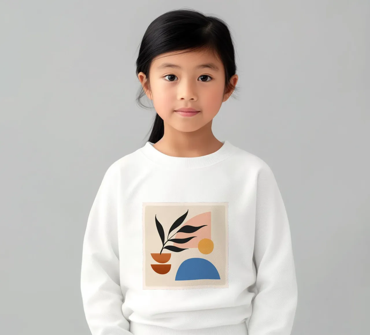 Abstract Minimal Shapes 55 kids sweatshirt by ThingDesign