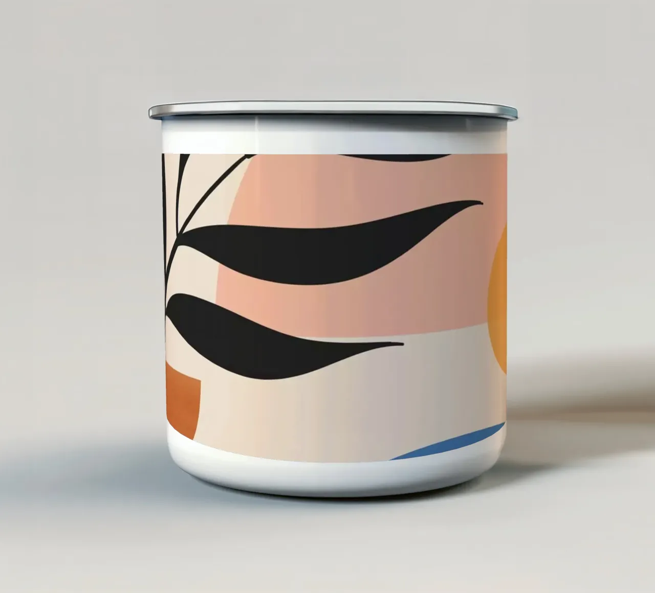 Forme astratte minimali 55 tazza in smalto da ThingDesign
