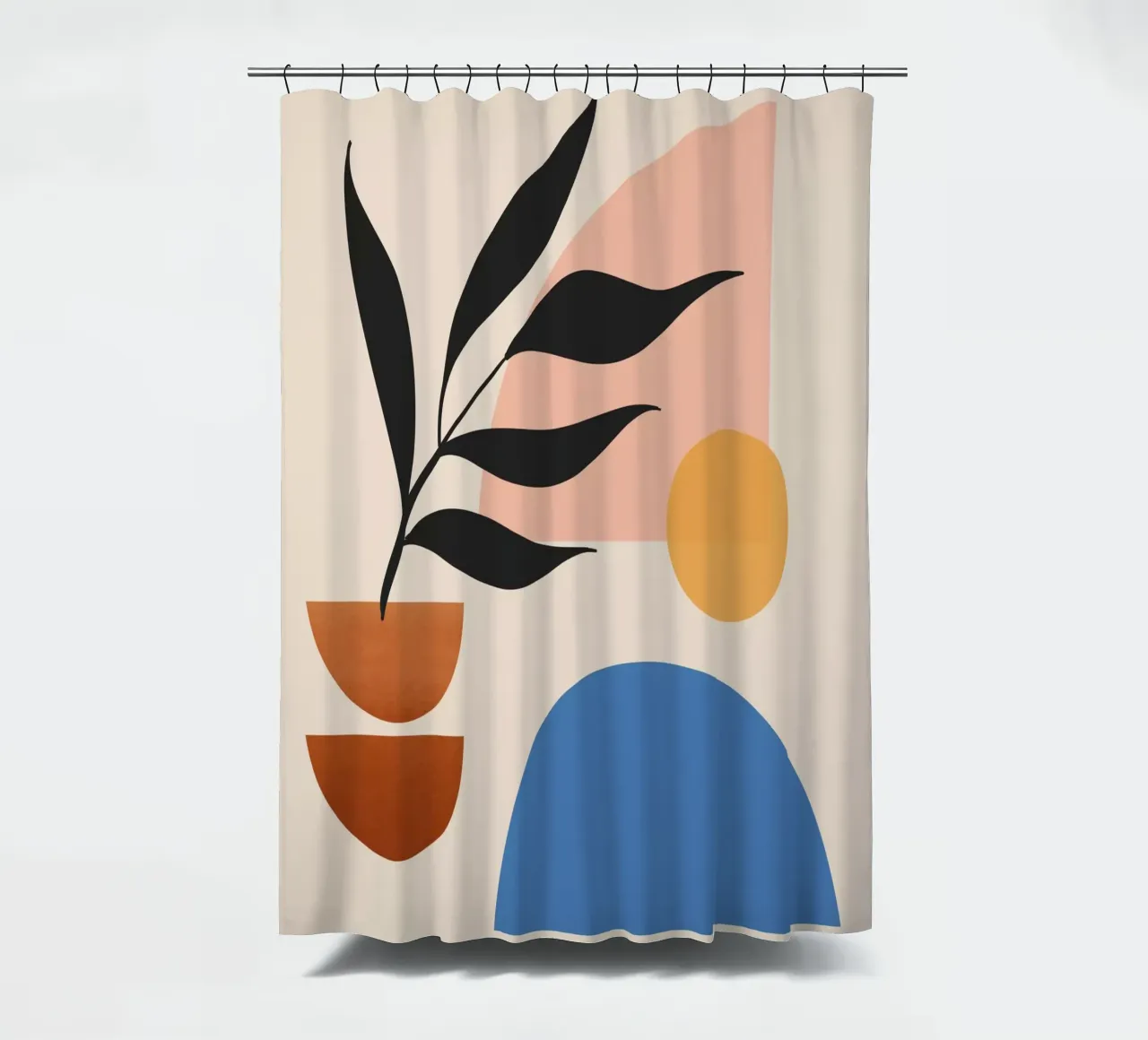Abstract Minimal Shapes 55 shower curtain by ThingDesign