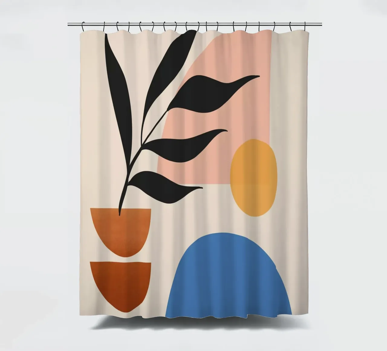 Abstract Minimal Shapes 55 shower curtain by ThingDesign