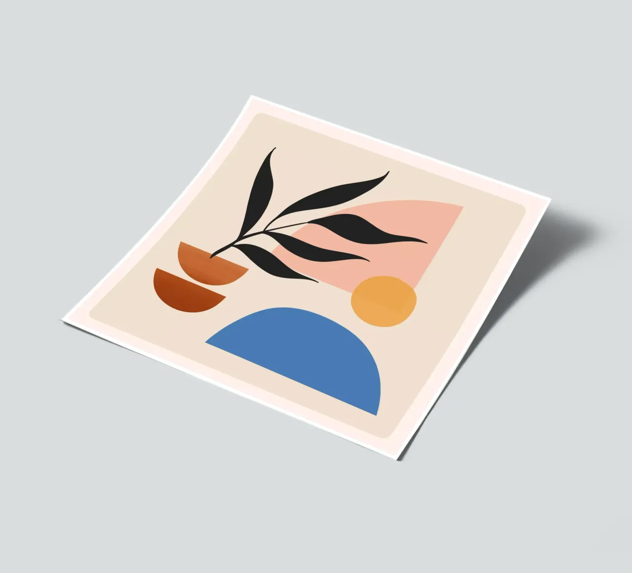 Abstract Minimal Shapes 55 sticker sheet by ThingDesign