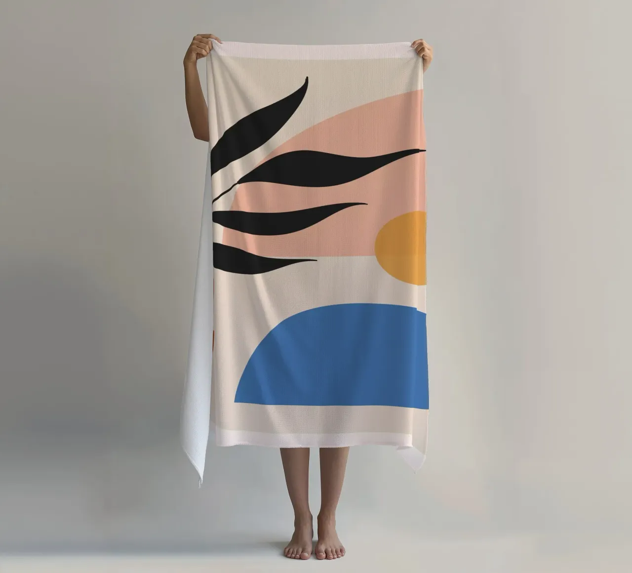 Abstract Minimal Shapes 55 beach towel by ThingDesign