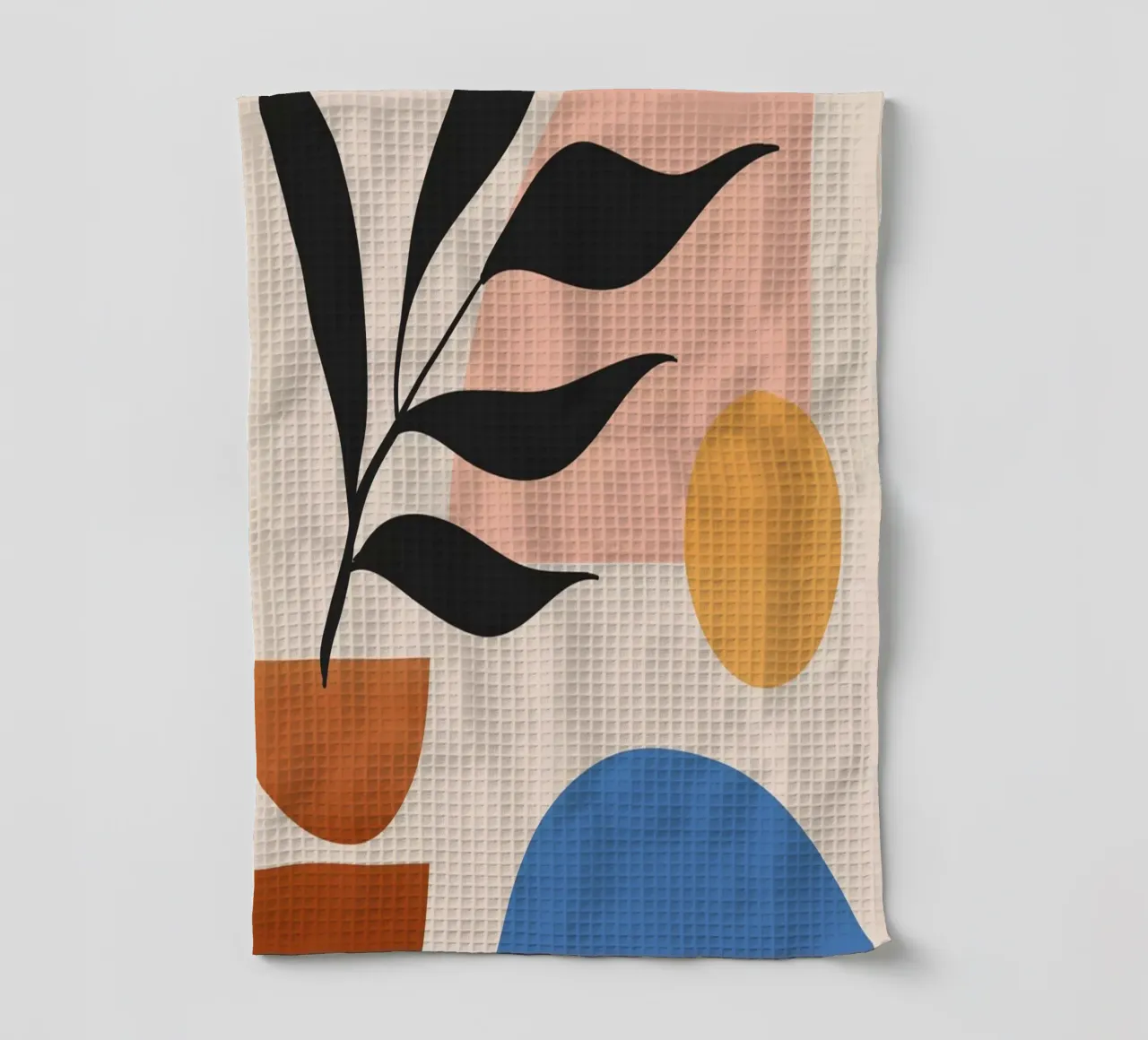 Abstract Minimal Shapes 55 tea towel by ThingDesign