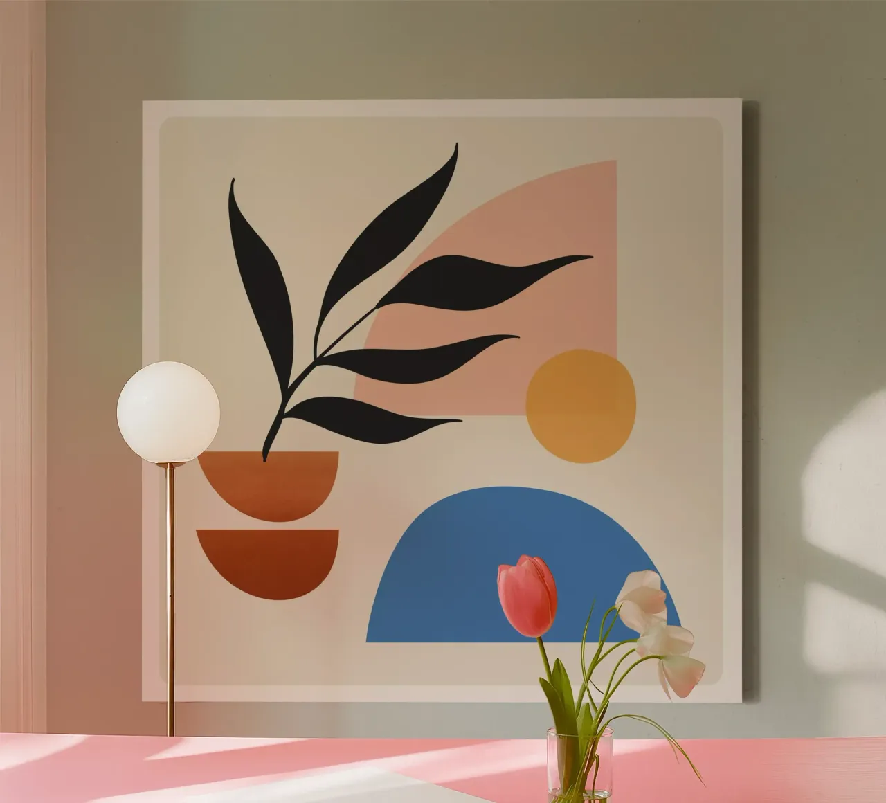 Abstract Minimal Shapes 55 canvas by ThingDesign